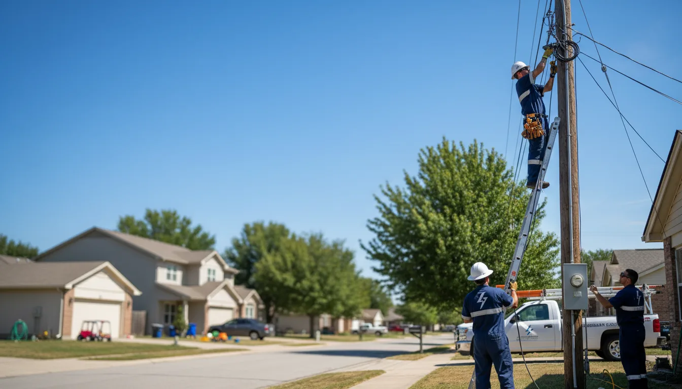 Residential electrician providing installation services in Midway, AR